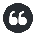 Quote Down Circle SVG Icon